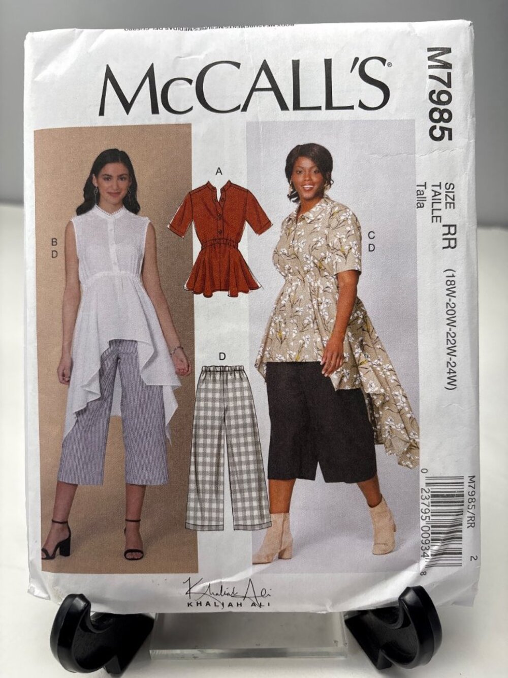 McCalls Misses Shirt Pants Sewing Pattern M7985 Size 18W 20W 22W 24W Uncut